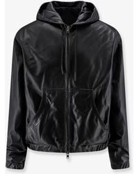 DFOUR® - Hooded Leather Jacket - Lyst