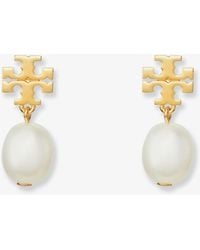 Tory Burch - Kira Pearl Drop Earrings - Lyst