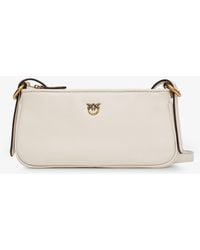 Pinko - Mini Half Moon Leather Crossbody Bag - Lyst