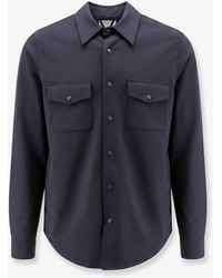 Aspesi - Virgin Wool Blend Shirt/Jacket With Thermal Insulation - Lyst