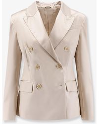 Brunello Cucinelli - Double-Breasted Silk Blazer - Lyst