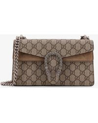 Gucci - Dionysus Medium Supreme Gg Fabric And Suede Shoulder Bag - Lyst