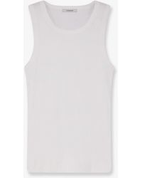 Entire studios - Ribbed Cotton Tank Top - Lyst
