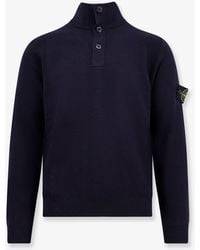 Stone Island - Certified Virgin Wool Blend Sweater - Lyst