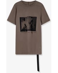 Rick Owens - Cotton T-Shirt With Level Print On The Front - Lyst