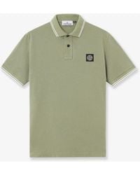 Stone Island - Stretch Organic Cotton Polo Shirt - Lyst