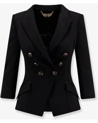 Elisabetta Franchi - Blazer Fitted Con Bottoni Logati - Lyst
