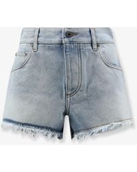 Loewe - Paula's Ibiza- Denim Bermuda Shorts With Frayed Edges - Lyst