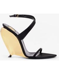 Saint Laurent - Crepe Tallulah Wedges - Lyst