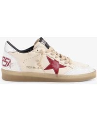 Golden Goose - Ballstar Leather Sneakers With Iconic Side Logo - Lyst