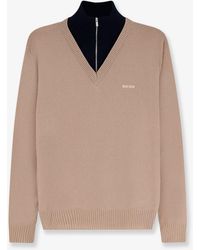 Miu Miu - Cashmere Sweater With Logo Inlay - Lyst