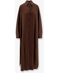 Hevò - Arigliano Linen And Viscose Chemisier Dress - Lyst
