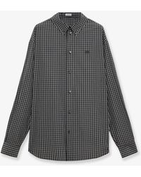 Loewe - Technical Cotton Shirt Check Pattern - Lyst