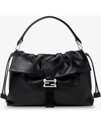 Fendi - Flux Maxi Messenger Leather Crossbody Bag - Lyst