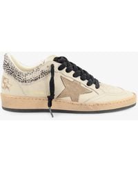 Golden Goose - Ballstar Leather Sneakers With Iconic Side Logo - Lyst