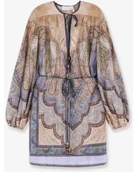 Zimmermann - Wanderlust Tunic Silk Mini Dress - Lyst
