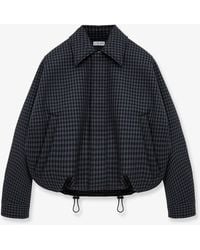 Loewe - Lightweight Wool Jacket Check - Lyst