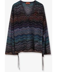 Missoni - Viscose And Metallic Fiber Sweater - Lyst