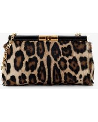 Dolce & Gabbana - Marlene Leopard Print Goatskin Shoulder Bag - Lyst