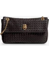 Bottega Veneta - Madison Leather Shoulder Bag With Knot Detail - Lyst