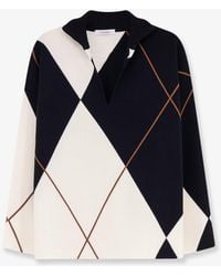 Max Mara - Mxmsala Argyle Pattern Virgin Wool Sweater - Lyst