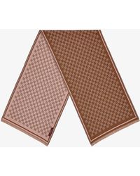 Gucci - Wool Scarf With Gg Motif - Lyst