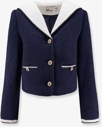 Self-Portrait - Bouclã£Â Fabric Blazer With Jewel Buttons - Lyst
