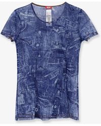 DIESEL - Kasia T-Shirt With Denim Print - Lyst