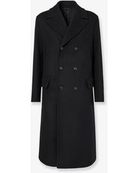 Fendi - Double-Breasted Wool And Angora Blend Coat - Lyst