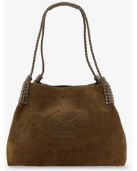 Etro - Libra S Arnica Suede Shopping Bag - Lyst