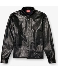 DIESEL - S-Simply-Qmbu Faux-Leather Shirt - Lyst