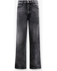 NUMERI 123456789 - Denim Trousers With Back Logo Patch - Lyst