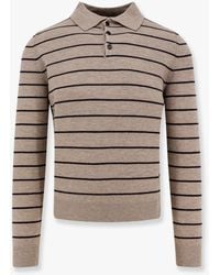 Tonywack - Super Fine Merino Wool Striped Polo Shirt - Lyst