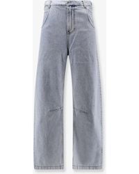 Entire studios - Gem Cotton Jeans With Back Leather Logo Patch - Lyst