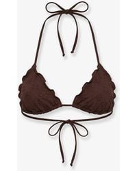 MC2 Saint Barth - Sagittarius Bikini Top With All-Over Embroidery - Lyst