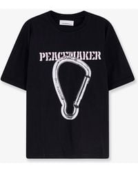 Oamc Peacemaker - Cotton T-Shirt With Carabinier Print - Lyst