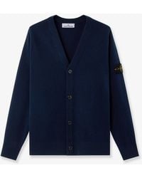 Stone Island - Certified Virgin Wool Cardigan - Lyst