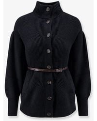Brunello Cucinelli - Wool, Cashmere And Silk Blend Cardigan - Lyst