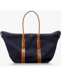 Polo Ralph Lauren - Canvas Shoulder Bag With Embroidered Logo - Lyst