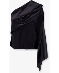 Alberta Ferretti - Draped Viscose Top - Lyst