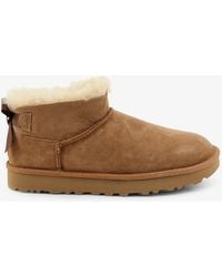 UGG - Ultra Mini Bailey Bow Suede Ankle Boot - Lyst