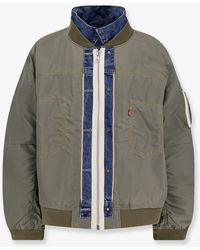 Sacai - Levi's X Reversible Denim And Nylon Bomber Jacket - Lyst