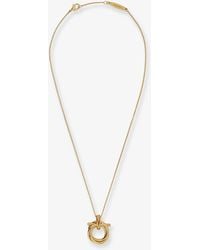 Ferragamo - Brass Necklace With Gancini Pendant - Lyst