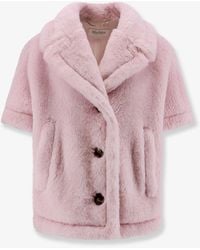 Max Mara - Mxacorvino1 Alpaca And Virgin Wool Fur Cape - Lyst