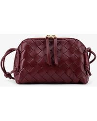 Bottega Veneta - Concert Pouch Leather Crossbody Bag With Intrecciato Motif - Lyst