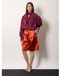 Dries Van Noten - Catya Cotton Shirt With Crushed Stripe Print - Lyst