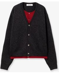 Tonywack - Layered Wool Blend Cardigan - Lyst