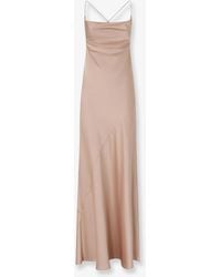 Pinko - Farro Satin Long Dress - Lyst