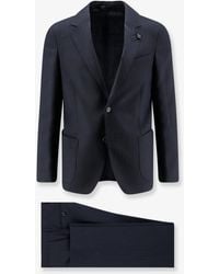 Lardini - Virgin Wool Suit With Pinstripe Pattern - Lyst