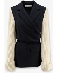 Dries Van Noten - Beline Bis Wool Blazer With Contrasting Sleeves - Lyst